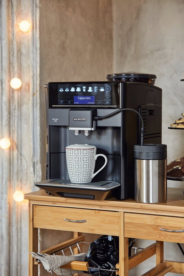 SIEMENS Kaffeevollautomat EQ6 Plus s400 TE654509DE, Saphirschwarz
